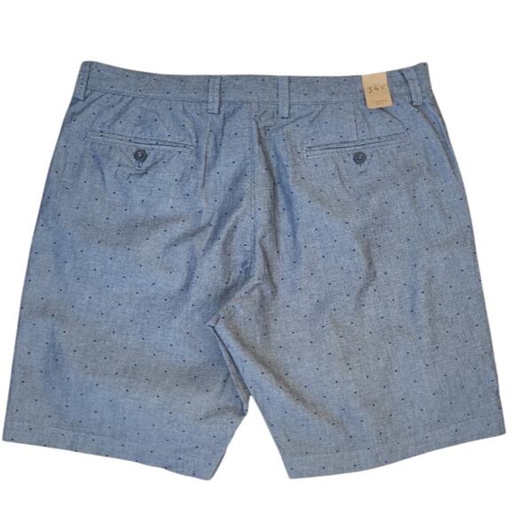 NWT J. Crew Factory 9" Gramercy Chino Shorts Mini Dots Men 34 Gray Blue Preppy - Picture 2 of 8